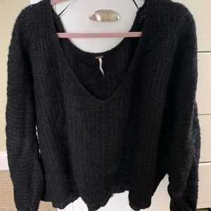 Free people size L black sweater